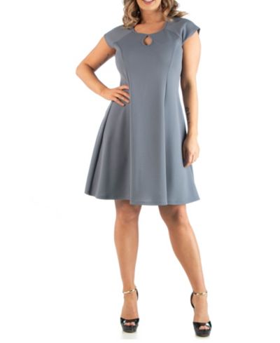 Платье Plus Size 24seven Comfort Apparel с вырезом keyhole