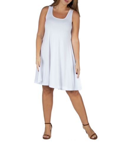 Женское платье 24seven Comfort Apparel Plus Size Fit and Flare Knee Length Tank Dress