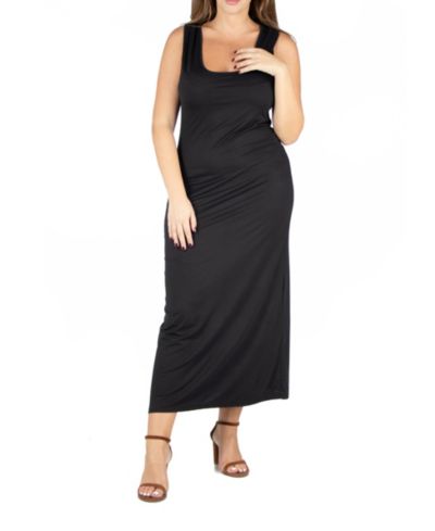 24seven Comfort Apparel Женское макси-платье Plus Size с завязками на спинке