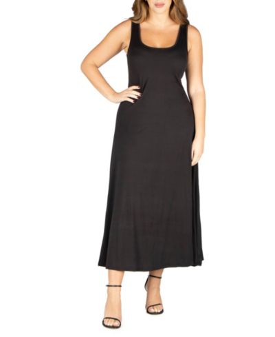 Платье макси 24seven Comfort Apparel Plus Size Simple A-line Tank Maxi Dress