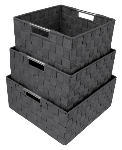 Набор из 3 плетеных корзин-органайзеров Sorbus Stackable Woven
