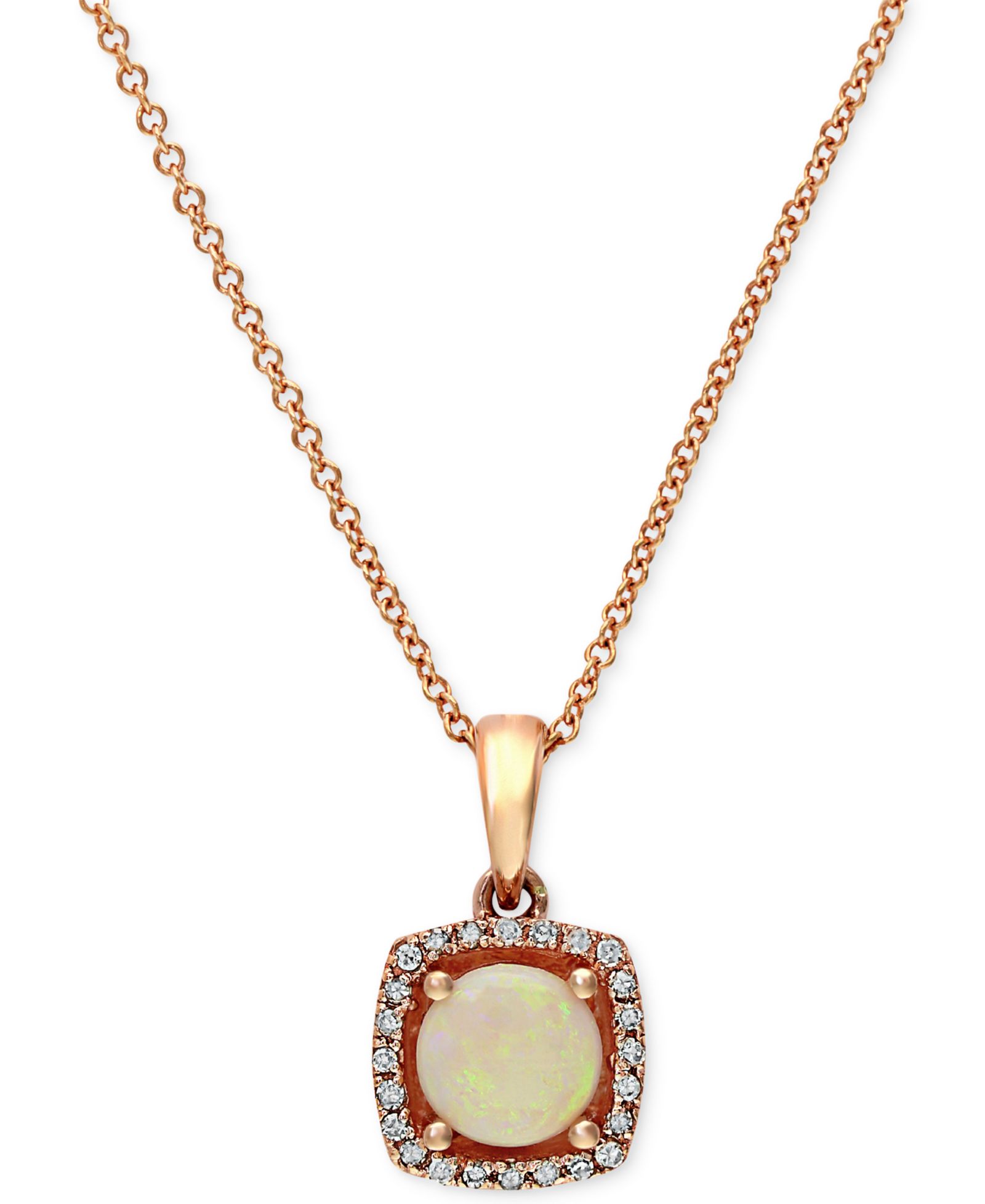 Подвеска EFFY® Opal (3/4 ct. t.w.) и бриллианты в 14k Rose Gold