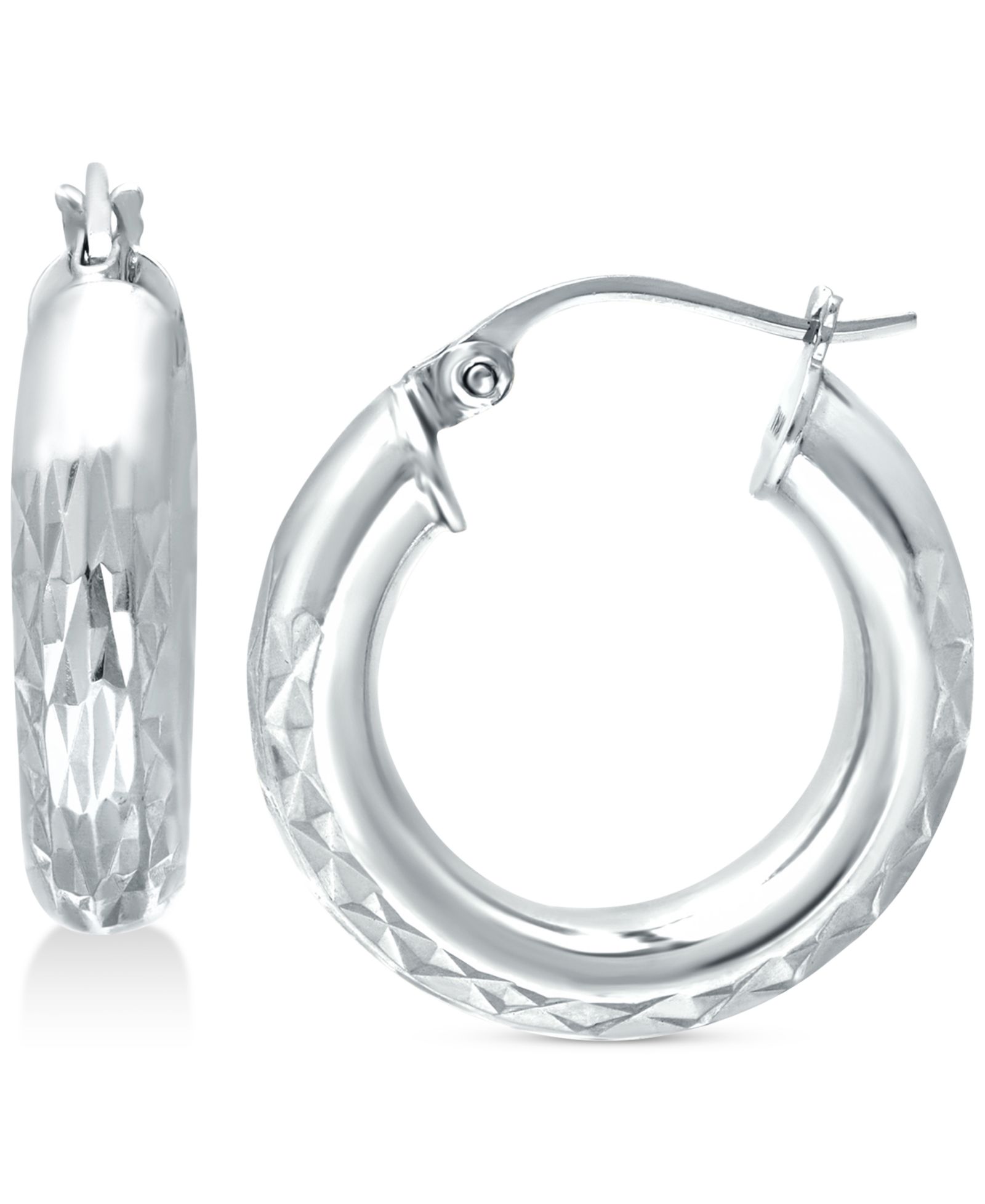 Giani Bernini серьги-кольца с декором из стерлингового серебра 20mm