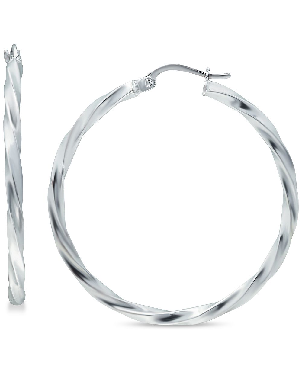 Серьги-кольца Giani Bernini Twist Sterling Silver