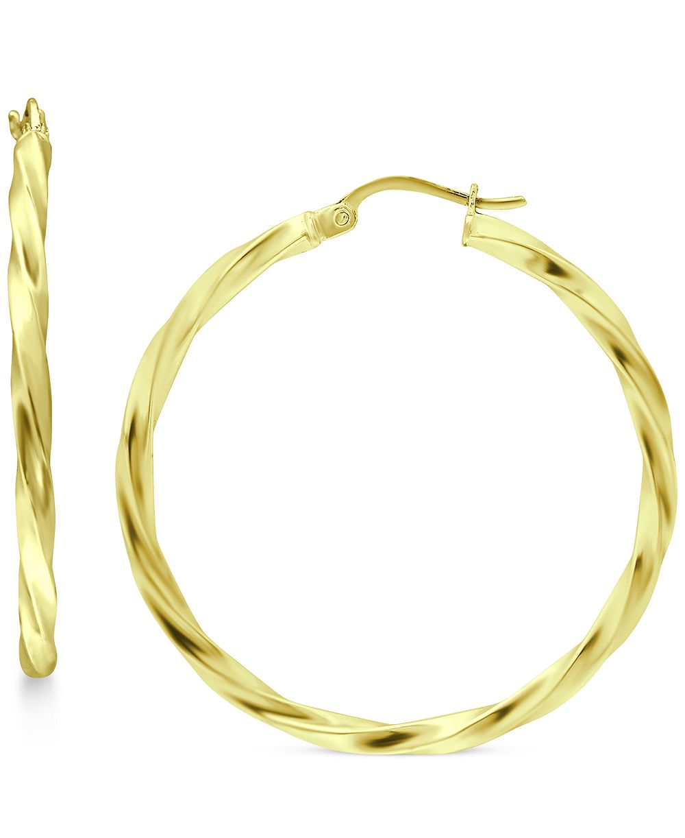 Giani Bernini Twist Hoop Earrings в 18k Gold-Plated Sterling Silver