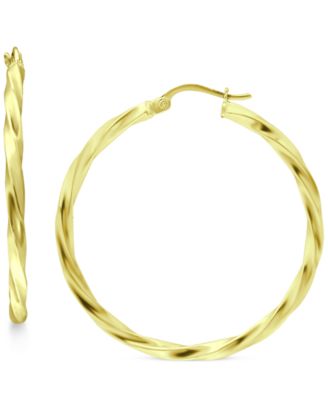 Giani Bernini Twist Hoop Earrings в 18k Gold-Plated Sterling Silver