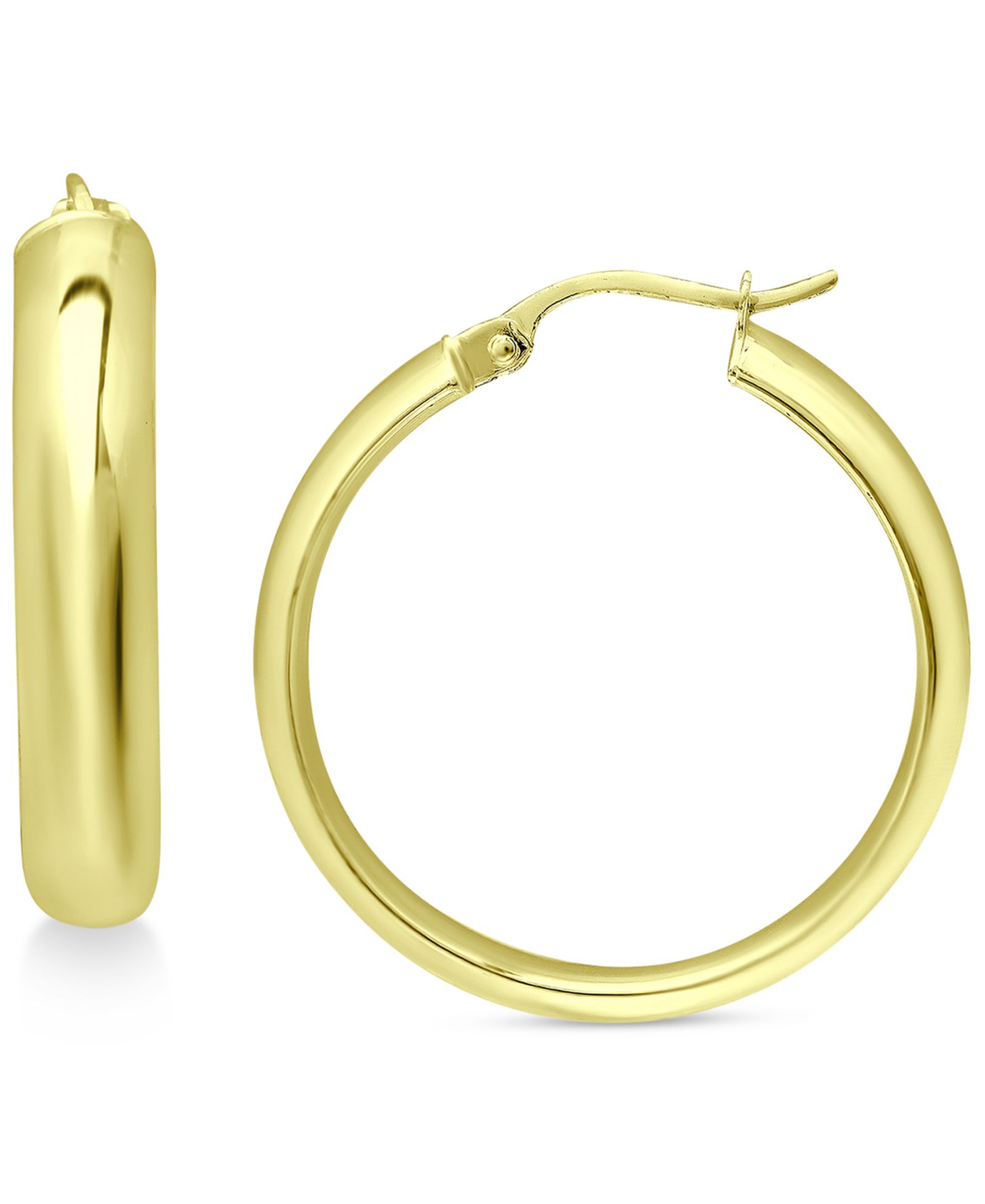 Серьги-кольца Giani Bernini из позолоченного стерлингового серебра 18K Gold-Plated