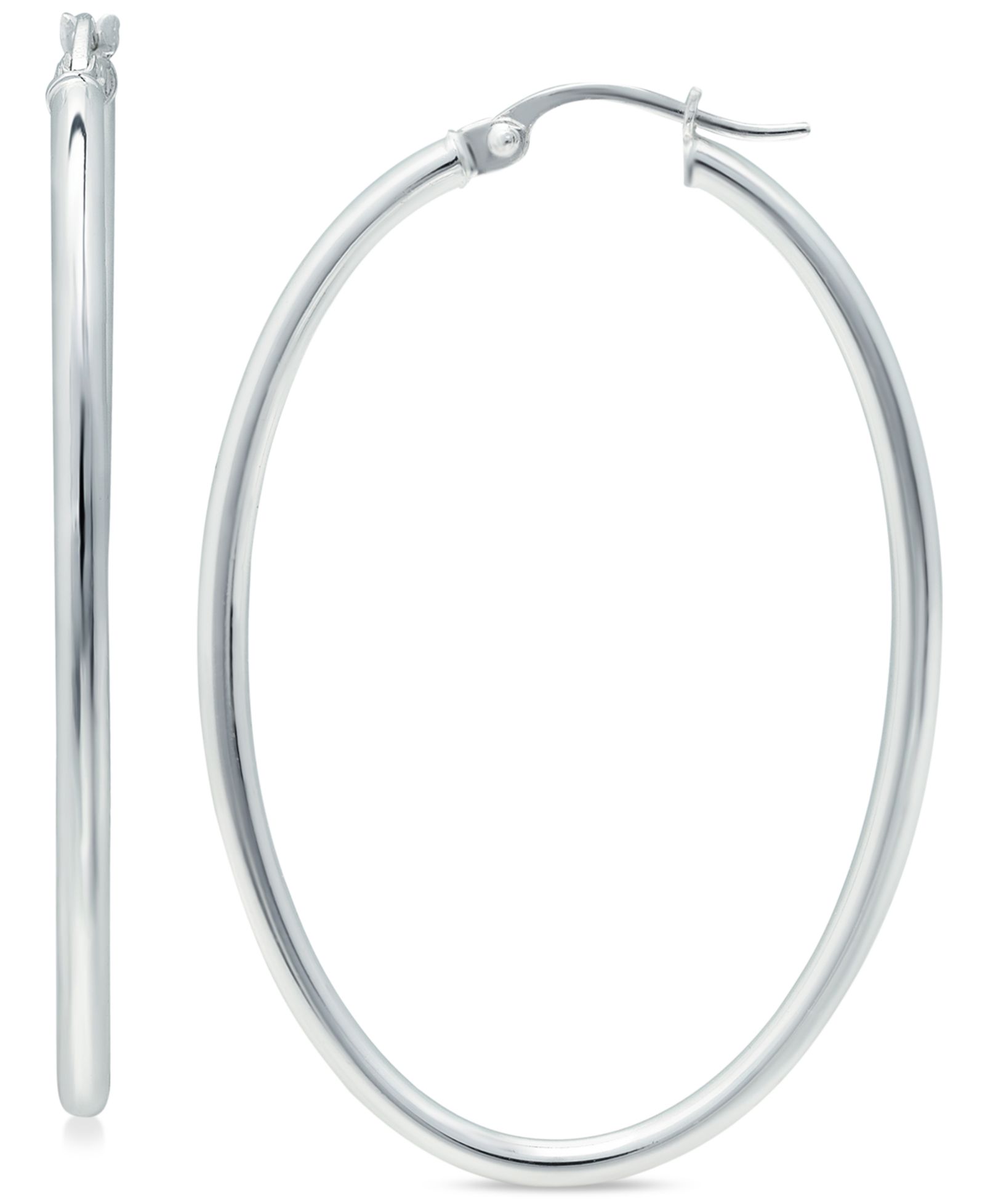 Серьги Giani Bernini Medium Oval Skinny Hoop, 1-5/8"
