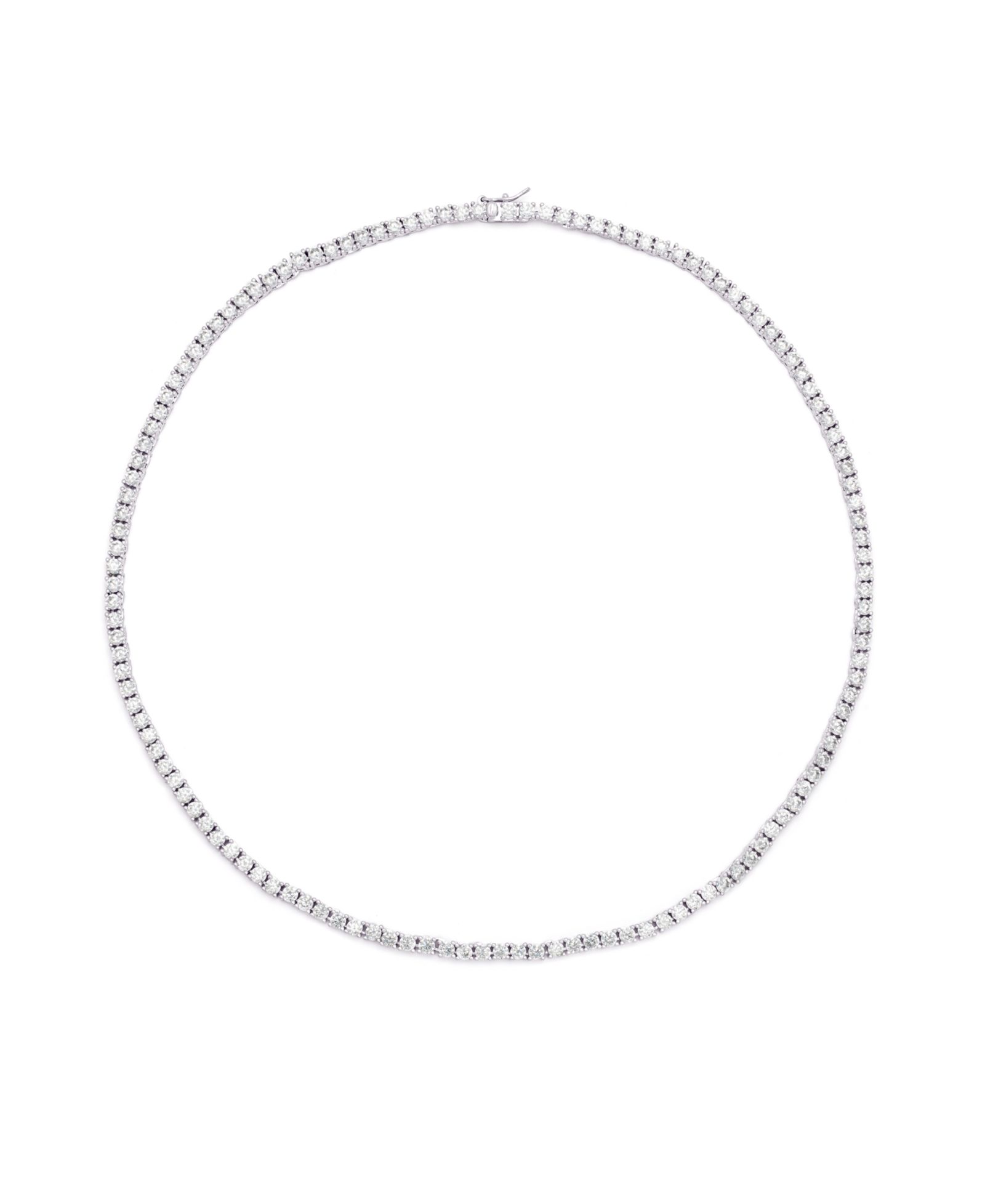 Колье с кубическим цирконием Cubic Zirconia Tennis Necklace Silver/Gold Plate