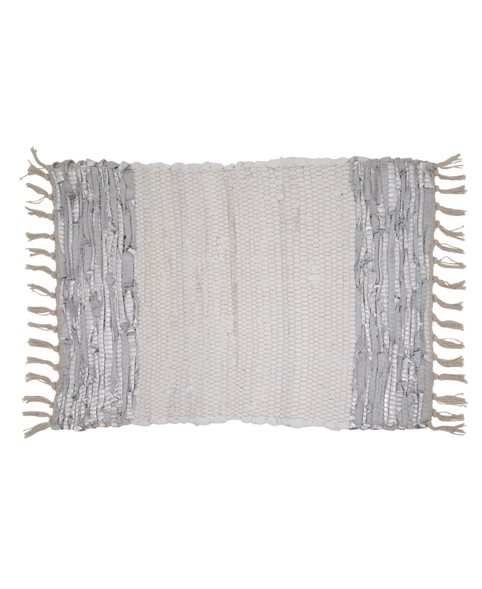 Saro Lifestyle Набор подставок для блюд Striped Leather Chindi, 4 шт.