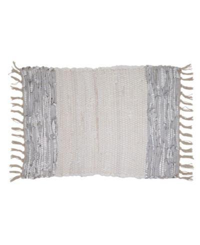 Saro Lifestyle Набор подставок для блюд Striped Leather Chindi, 4 шт.