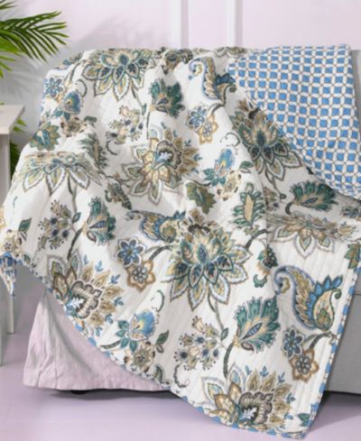 Levtex стеганое покрывало Palladium Jacobean Floral, 50" x 60"