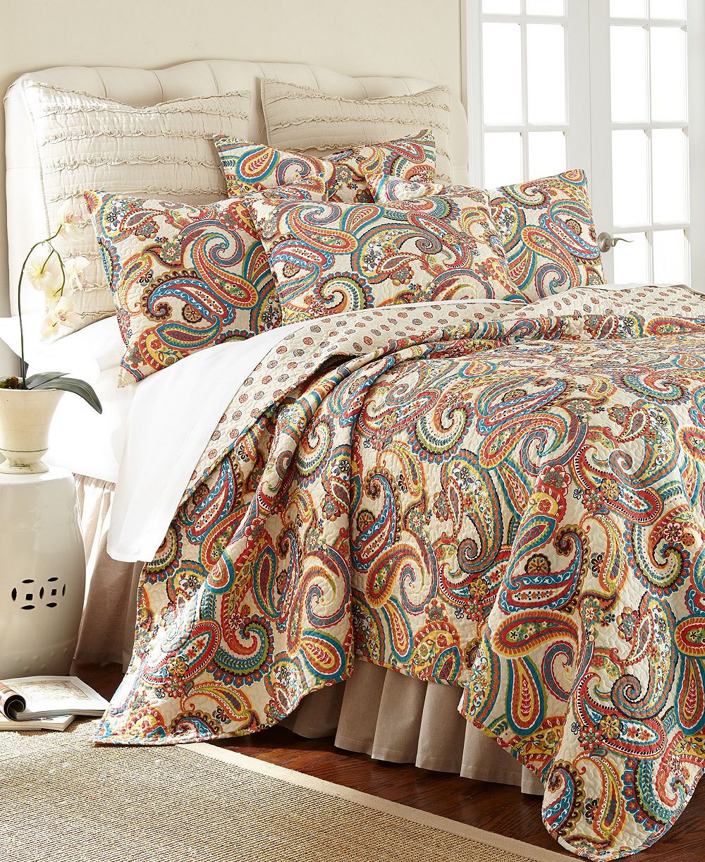 Levtex Home Alyssa Paisley Reversible 3-Pc. Quilt Set, King