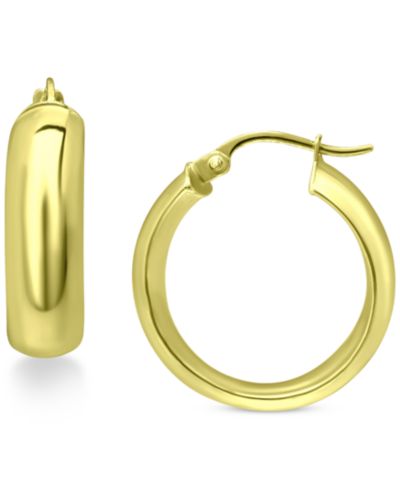 Серьги-кольца Giani Bernini Small Chunky Hoop 18k Gold Plated Sterling Silver 3/4"