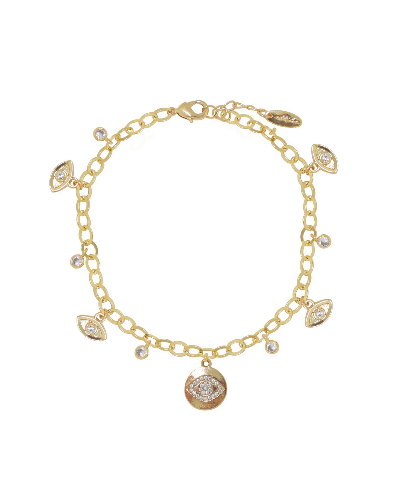 ETTIKA Third Eye Crystal Charm Anklet