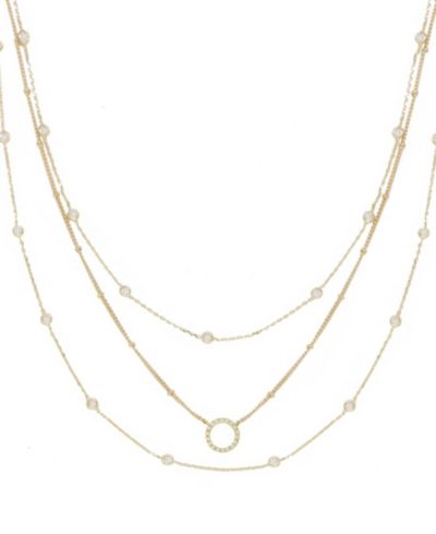 Многослойное ожерелье ETTIKA Monroe Crystal Strand