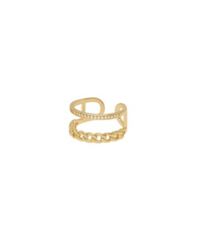 ETTIKA Wanderer Crystal and Gold - Tone Ring