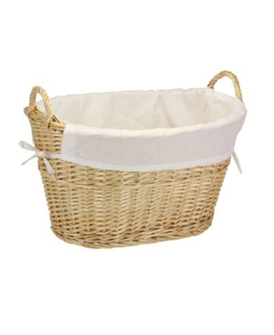 Household Essentials Wicker Laundry Basket with Handles, Handwoven Willow