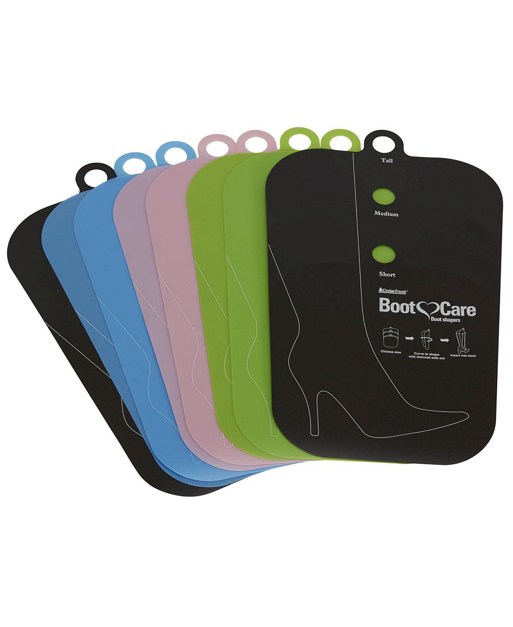 Household Essentials CedarFresh Boot Shapers, 4 Pairs, Plastic Boot Inserts, Multicolor