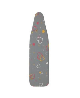 Household Essentials Ultra Ironing Board Cover and Pad, Hearts Print with Sparkle Finish