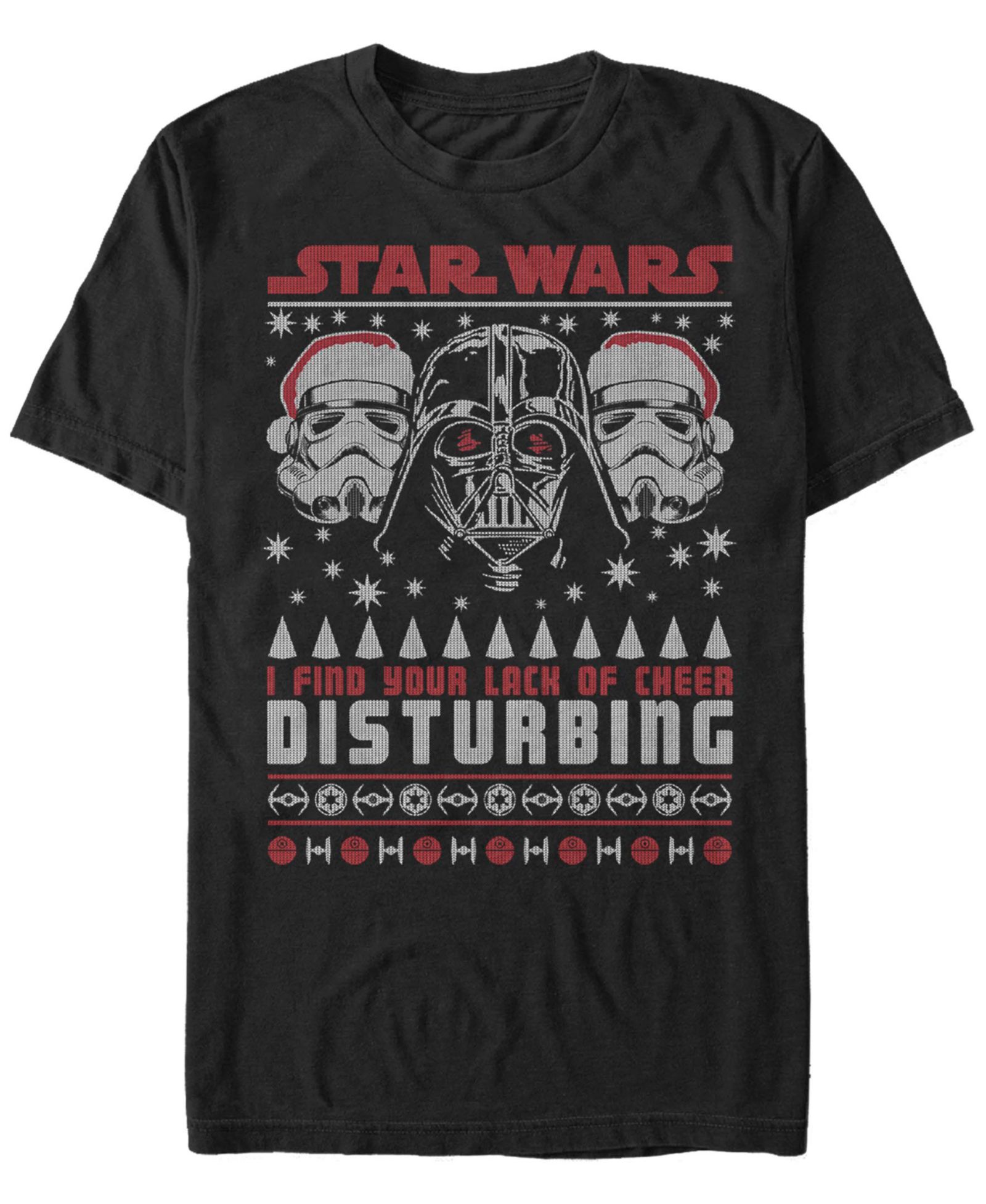 Fifth Sun Men's Star Wars Darth Vaderlack of Cheer Christmas Short Sleeve T-shirt