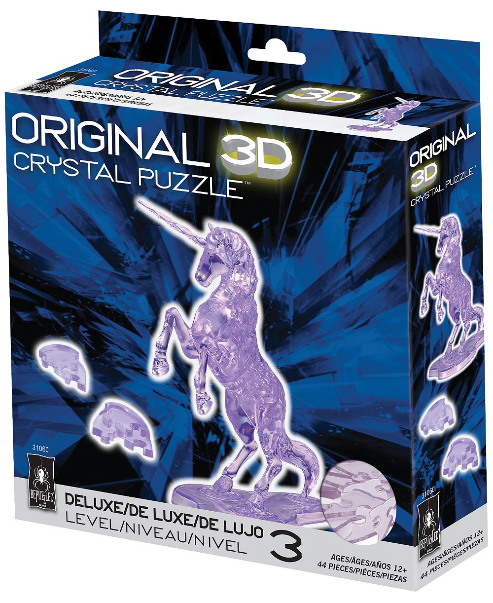3D кристальный пазл BePuzzled Unicorn - 44 детали