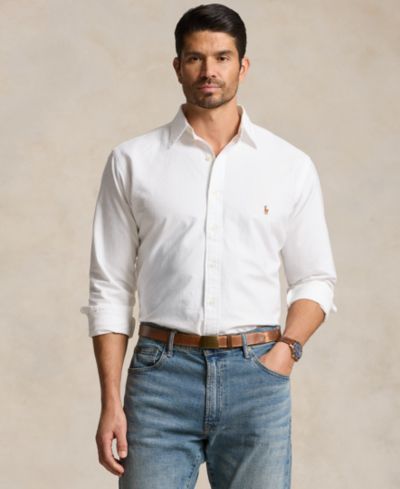 Мужская рубашка Polo Ralph Lauren Oxford, классическая посадка, длинный рукав