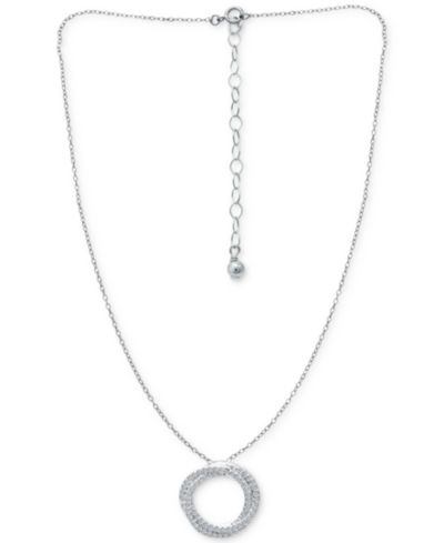 Подвеска Giani Bernini Cubic Zirconia Twisted Circle 16"