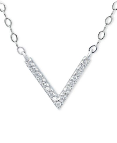 Подвеска-кулон Giani Bernini Cubic Zirconia Mini-Chevron 16"