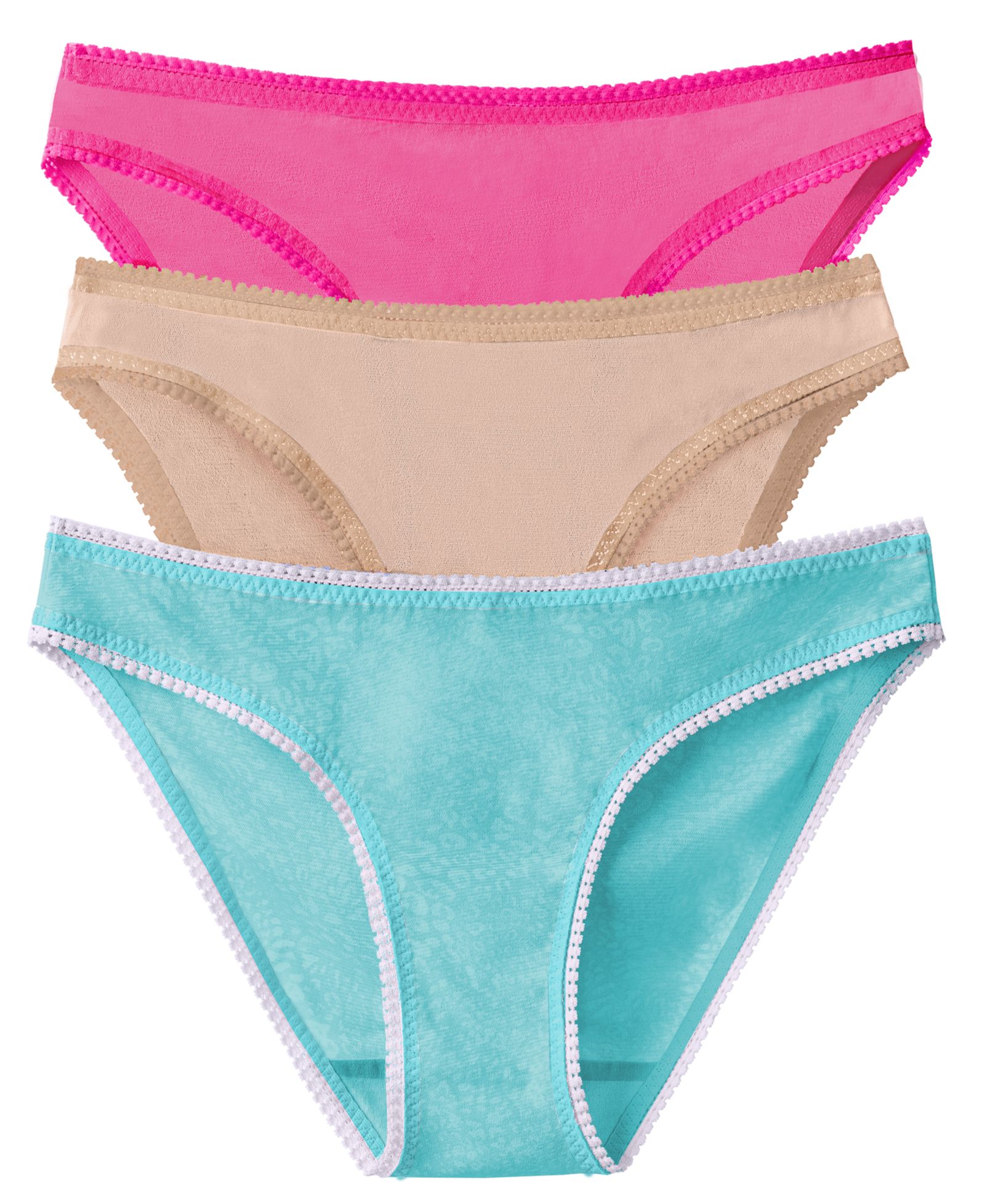 On Gossamer Women's Mesh Hip Bikini Underwear 3 Pack 3202P3