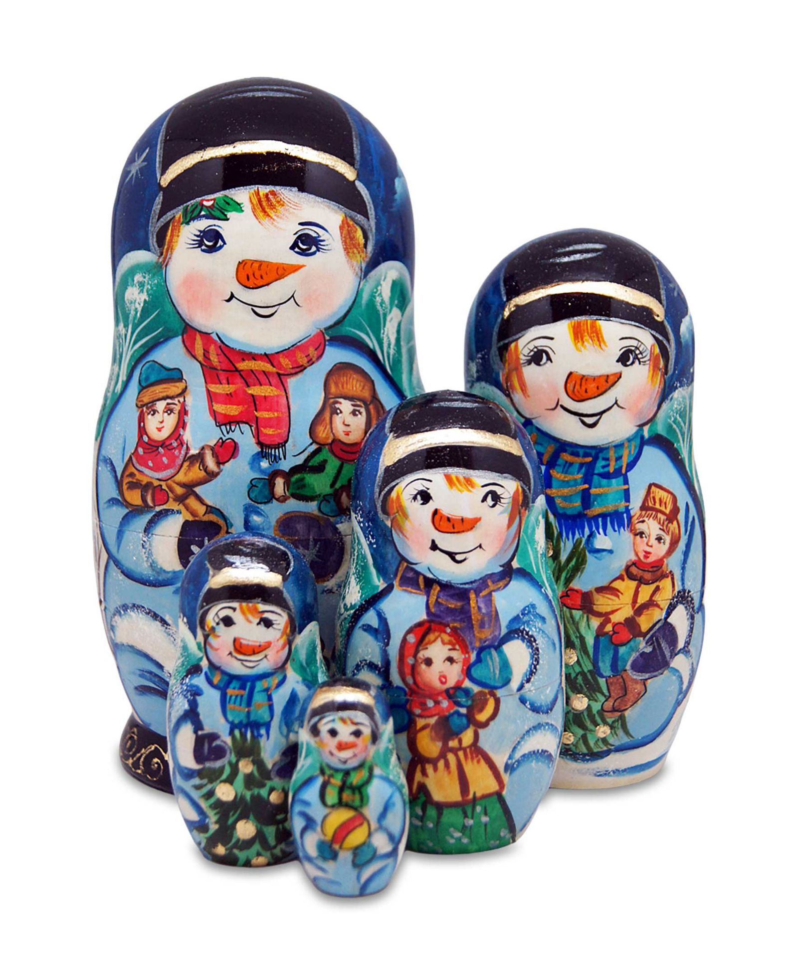 Набор матрешек G.DeBrekht Mr. Snowman, 5 предметов