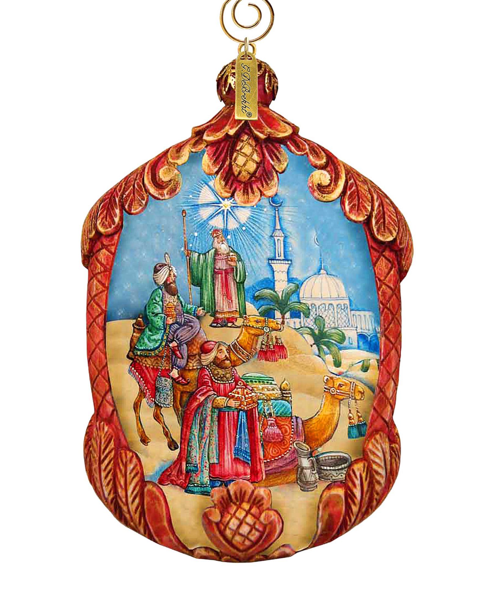 Декоративная фигурка G.DeBrekht Hand Painted Three Kings Scenic Ornament