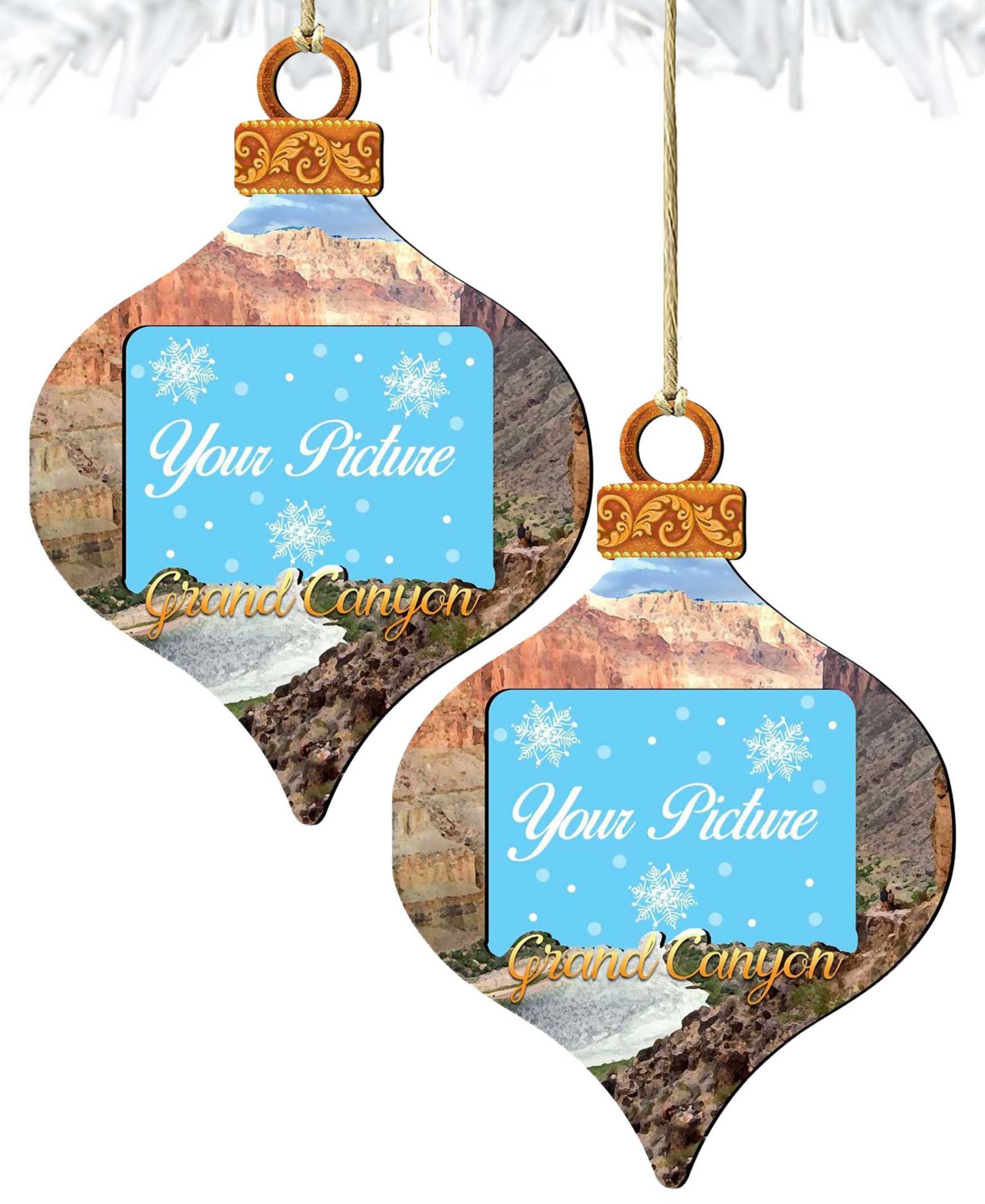 Декор для дома Designocracy Canyon Picture Frame Ornament, Set of 2