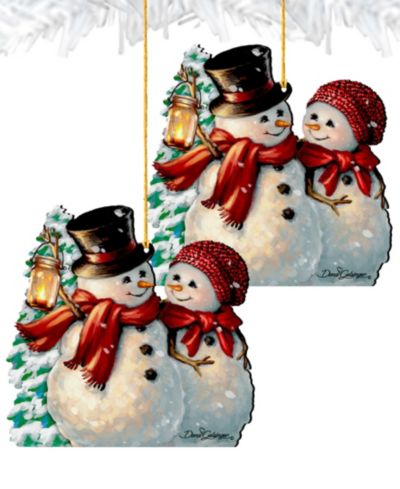 Украшение Designocracy by Dona Gelsinger Snow Much in Love Ornament, Set of 2