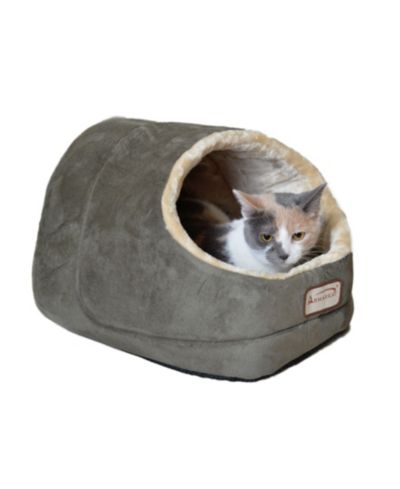 Armarkat Уютный закрытый домик-лежанка для котят из искусственной замши, 18"(L) X 12.5"(W) X 11.5"(H), C18HML/MH, Laurel Green