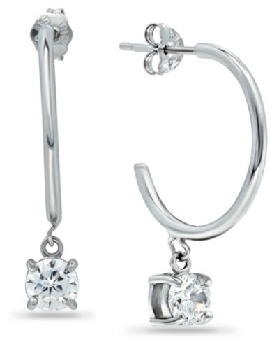 Giani Bernini Серьги-кольца Cubic Zirconia в позолоченном стерлинговом серебре