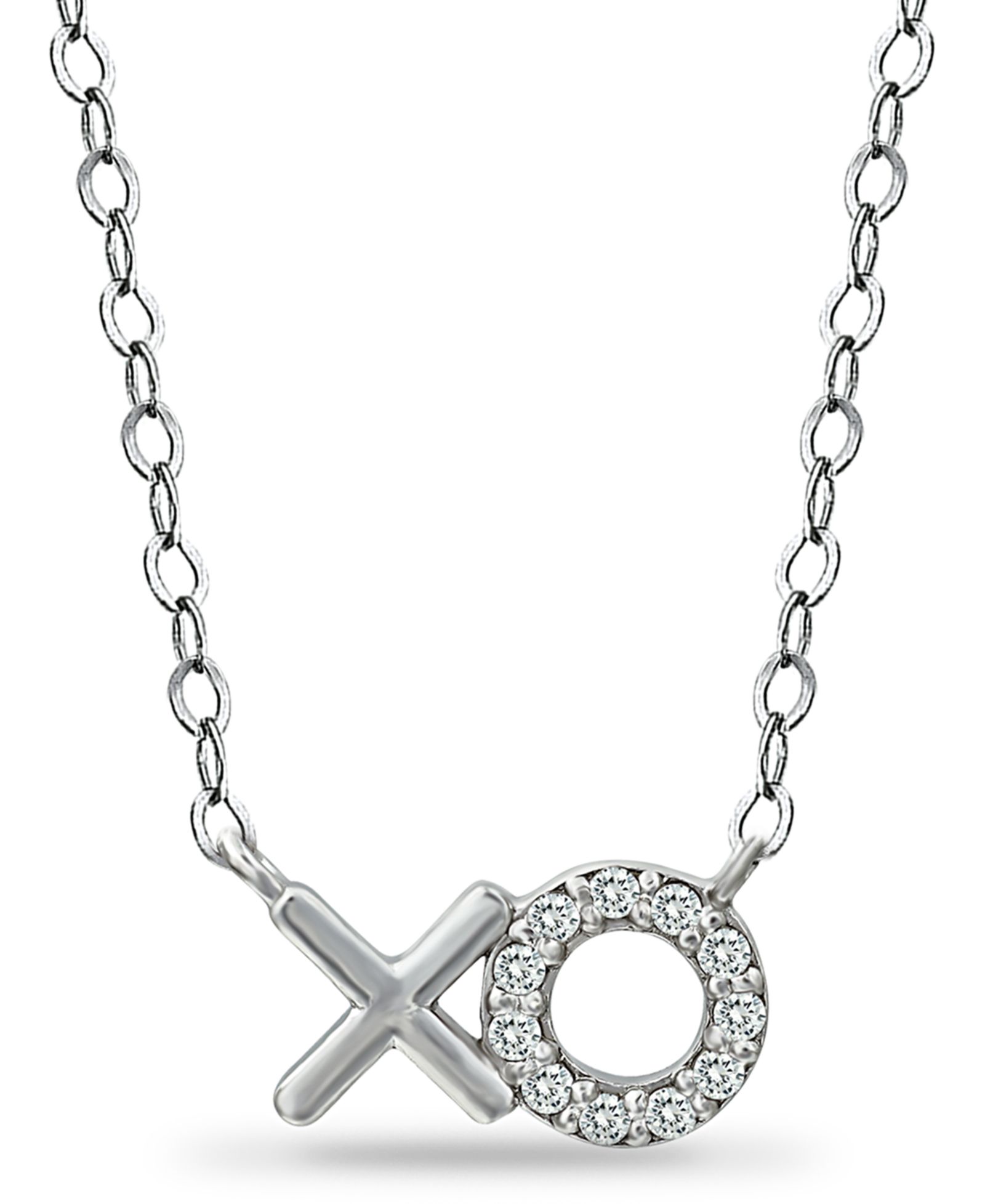 Подвеска-кулон Giani Bernini Cubic Zirconia XO из стерлингового серебра, 16" + 2" extender