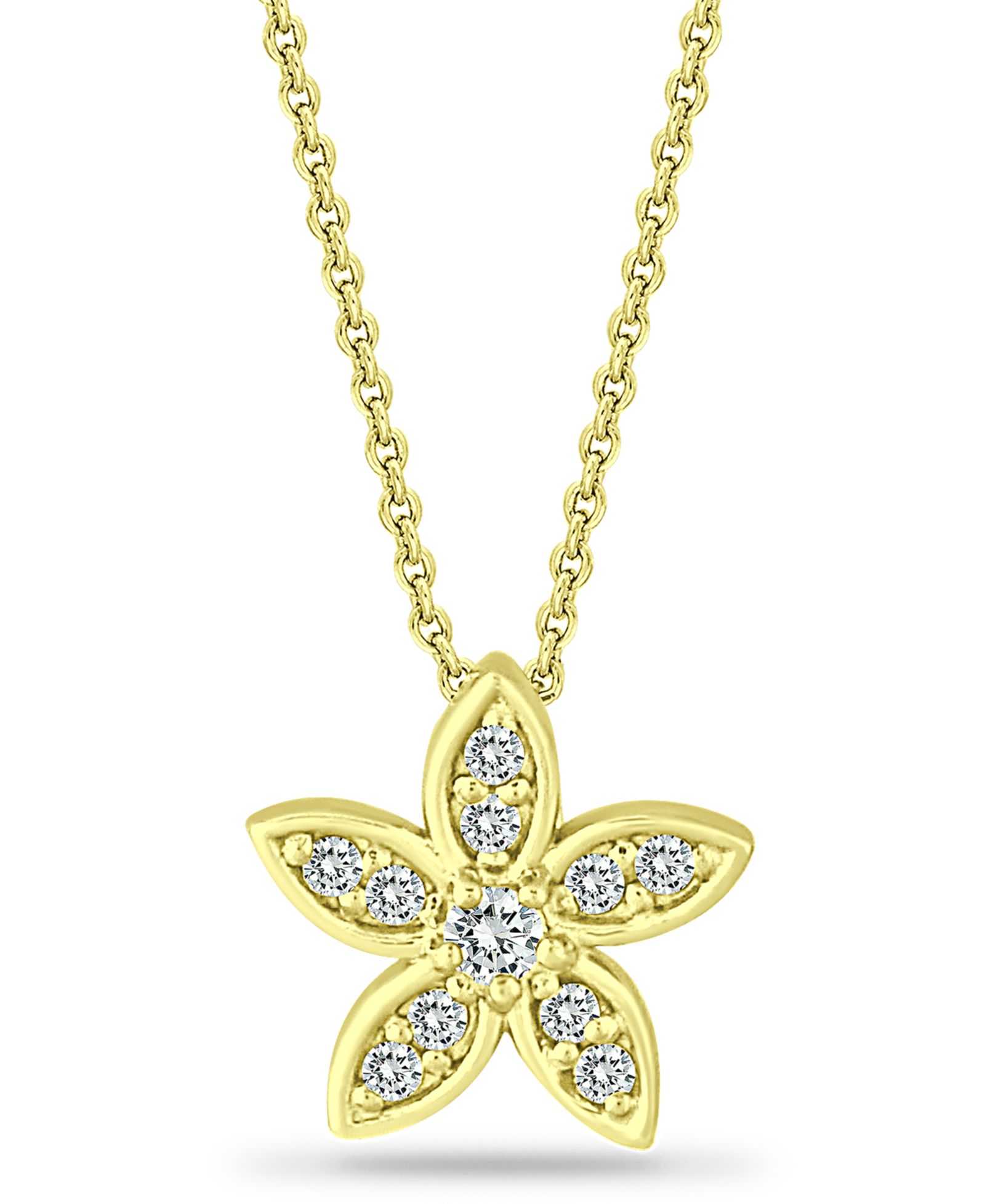 Подвеска Giani Bernini Cubic Zirconia Star Flower в 18k Gold-Plated Sterling Silver, 16" + 2"
