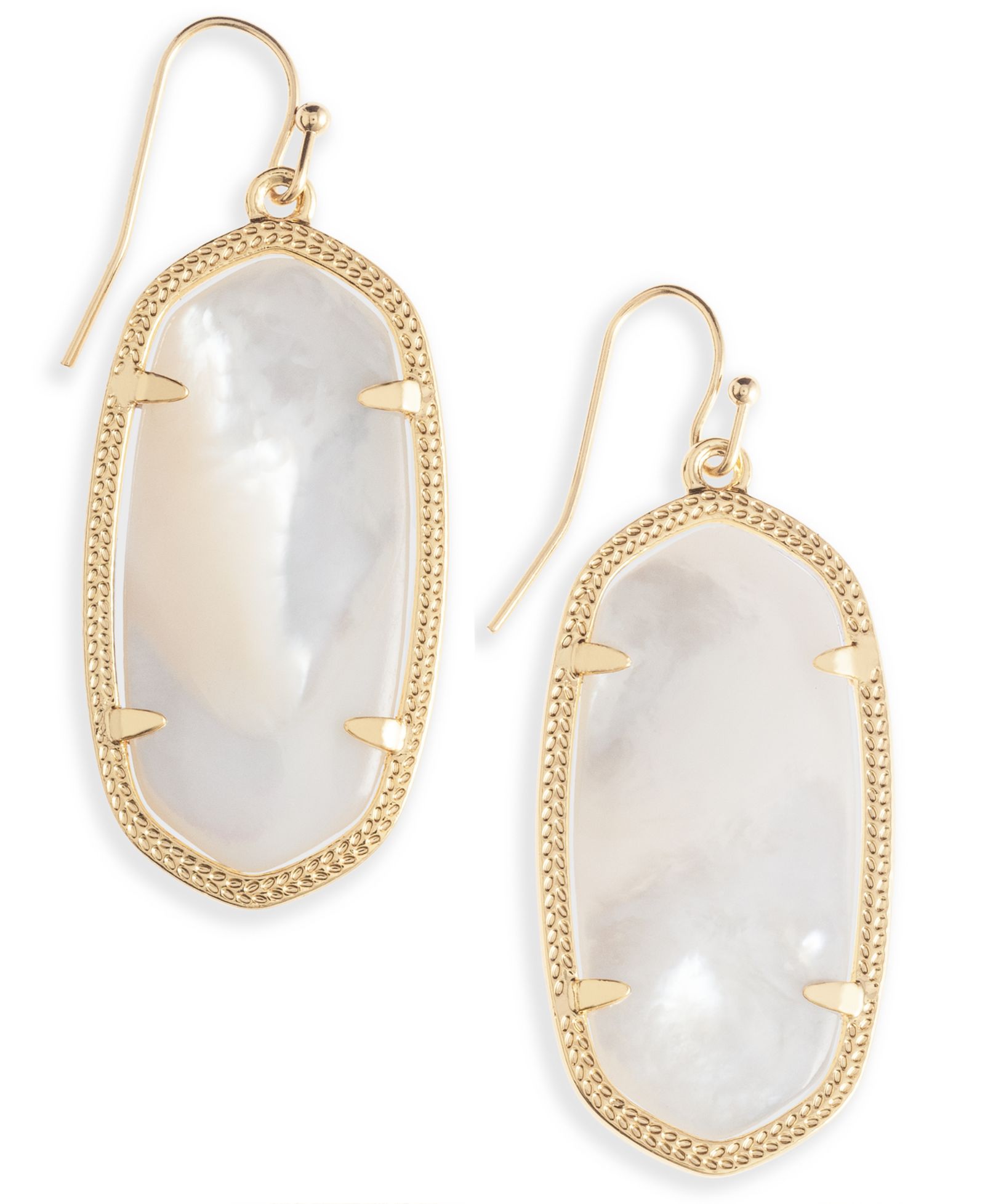 Серьги-подвески Kendra Scott Glass Stone 14k Gold Plated Over Brass Elisa