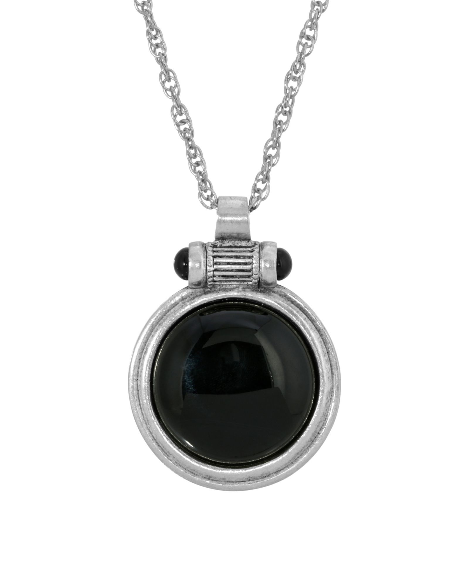Подвеска 2028 Silver-Tone Onyx Round
