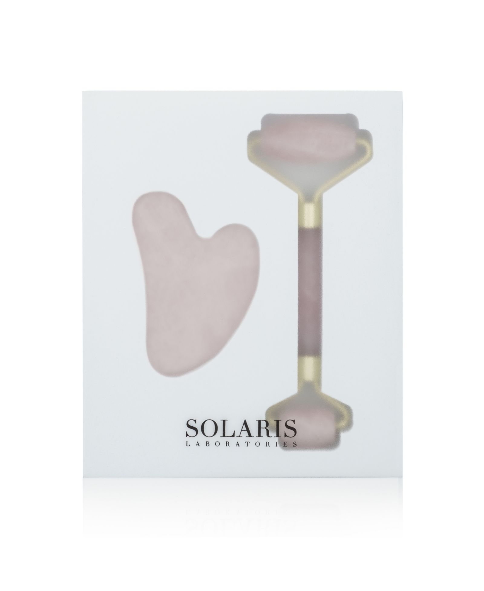 Набор для ухода за лицом Solaris Laboratories NY Rose Quartz Dermal Roller and Gua Sha 2 Piece Set
