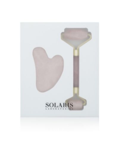Набор для ухода за лицом Solaris Laboratories NY Rose Quartz Dermal Roller and Gua Sha 2 Piece Set
