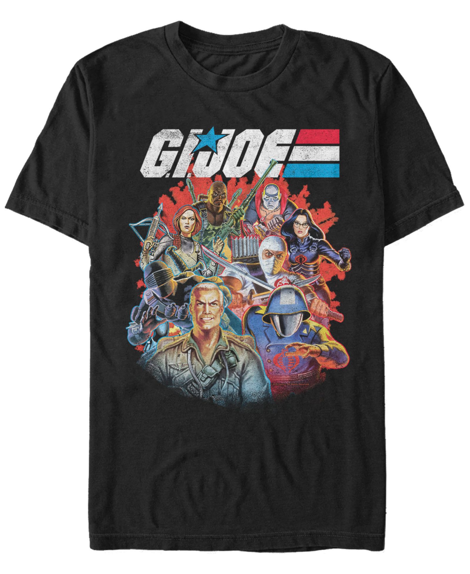 Fifth Sun Men's G.I.Joe Group Collage Short Sleeve T-Shirt