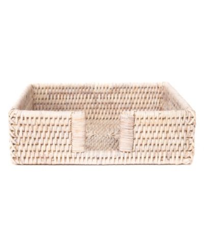 Artifacts Trading Company Rattan Luncheon Napkin Holder with Cutout