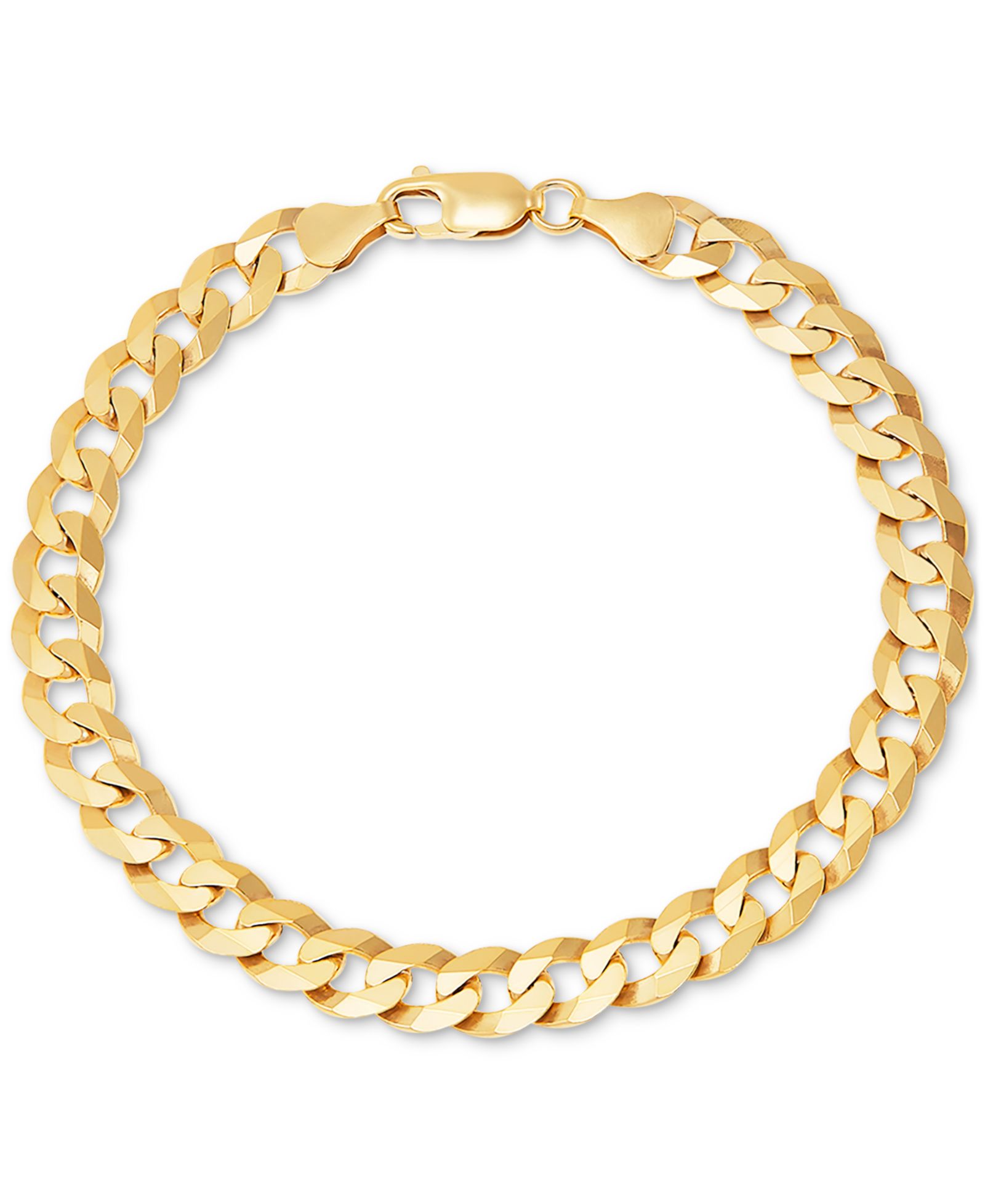 Мужской браслет Curb Link Chain 18k Gold-Plated Sterling Silver