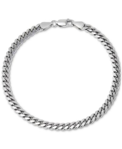 Men's Cuban Link Bracelet in 18k Gold-plated Sterling Silver & Sterling Silver