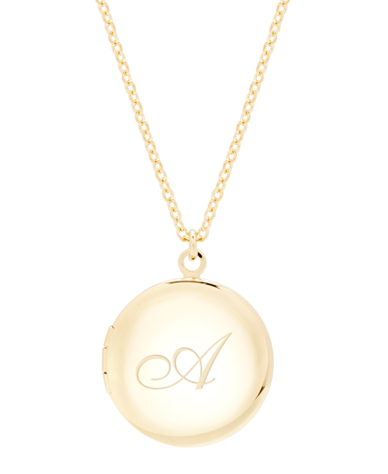 brook & york ожерелье-локет Isla Initial из позолоченного золота 14K