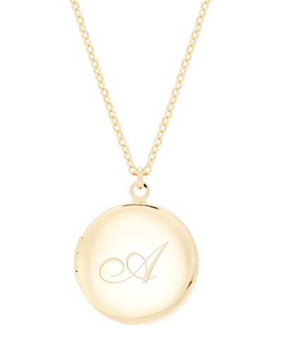 brook & york ожерелье-локет Isla Initial из позолоченного золота 14K