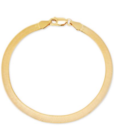 Giani Bernini браслет с цепочкой Herringbone из стерлингового серебра с напылением 18k Gold