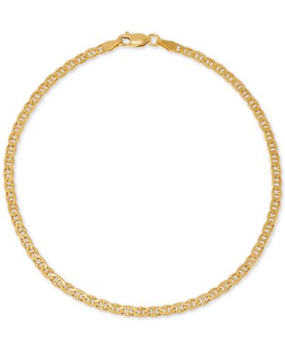 Браслет Giani Bernini Mariner Link Ankle из стерлингового серебра с напылением 18k Gold